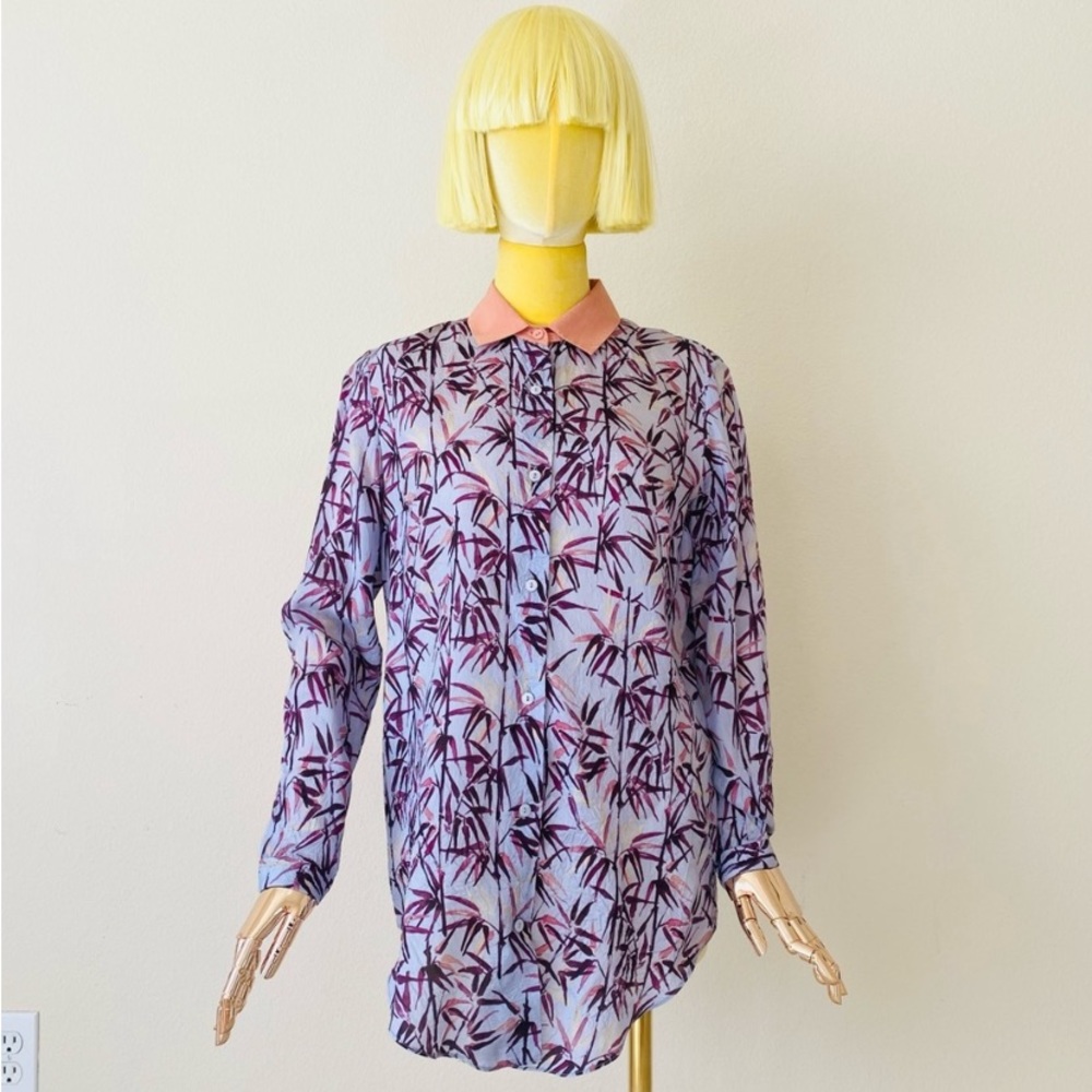 Carven Purple Button Down Shirt SZ 4/36